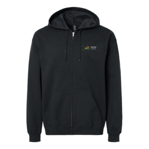 Google GBIKE - Gildan Unisex Softstyle Fleece Full Zip Hooded Sweatshirt