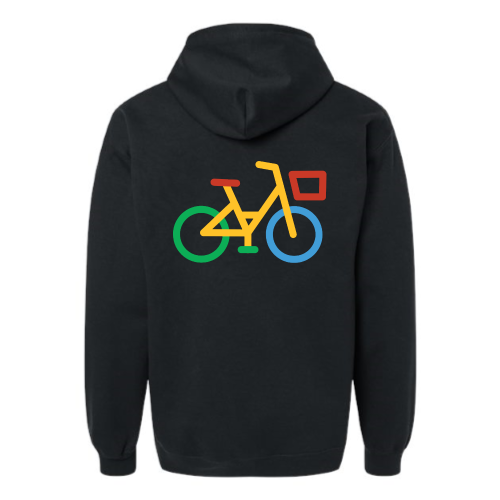 Google GBIKE - Gildan Unisex Softstyle Fleece Full Zip Hooded Sweatshirt